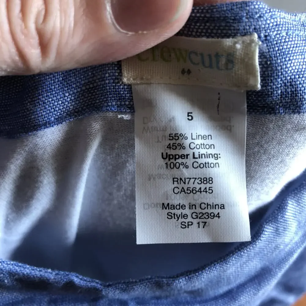 Crewcuts Layered Chambray Swing Dress Size 5